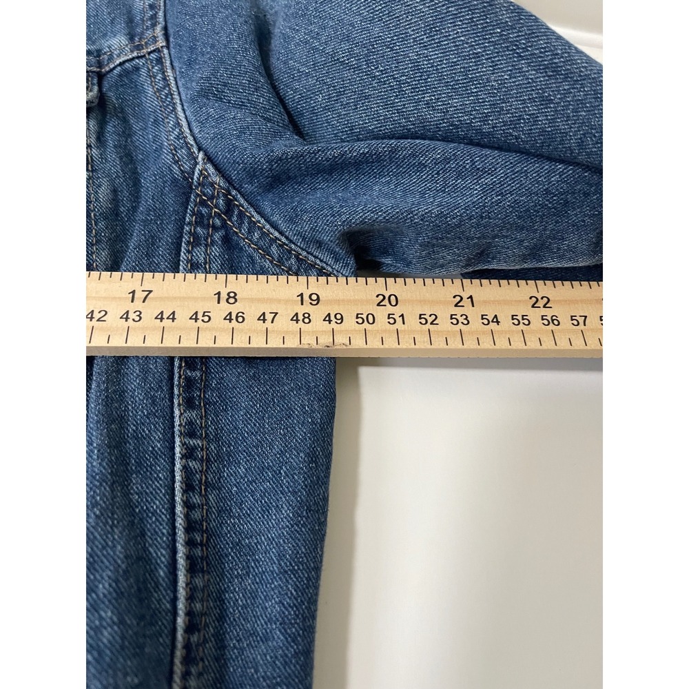 Alexander Jordan Womens Medium Wash Denim Trucker Jacket Size M Blue Cropped - Picture 4 of 9